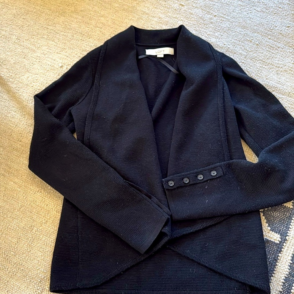 Loft Black Cardigan xs